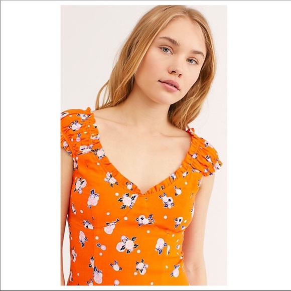 FREE PEOPLE BOHO V-NECK TIE BACK MINI DRESS A2C - Picture 11 of 16